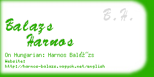 balazs harnos business card